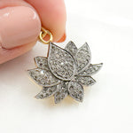 Load image into Gallery viewer, DP192. Diamond Sterling Silver Lotus Pendant