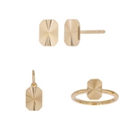 Load image into Gallery viewer, STZ90056. 14K Yellow Gold Rectangle Jewelry Set