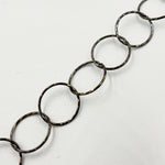 Load image into Gallery viewer, Shop Now Black Rhodium Sterling Silver Diamond Cut Round Link Chain