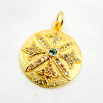 Load image into Gallery viewer, DC247. Diamond & Sterling Silver Circle Pendant with Gemstone