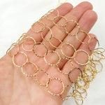 Load image into Gallery viewer, Buy Now Gold Filled Hammered Round Link Chain