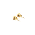 Load image into Gallery viewer, EFF51699. 14K Solid Yellow Gold Diamond Flower Studs