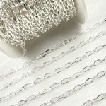 Load image into Gallery viewer, Sterling Silver Diamond Cut Paperclip Link