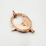 Load image into Gallery viewer, DC607. Diamond Sterling Silver Oval Trigger Clasp
