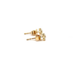 Load image into Gallery viewer, ER412616Y. 14k Solid Yellow Gold Diamond Flower Studs