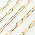 Load image into Gallery viewer, Gold Plated 925 Sterling Silver  Diamond Cut Paperclip Chain. Y80DCGP
