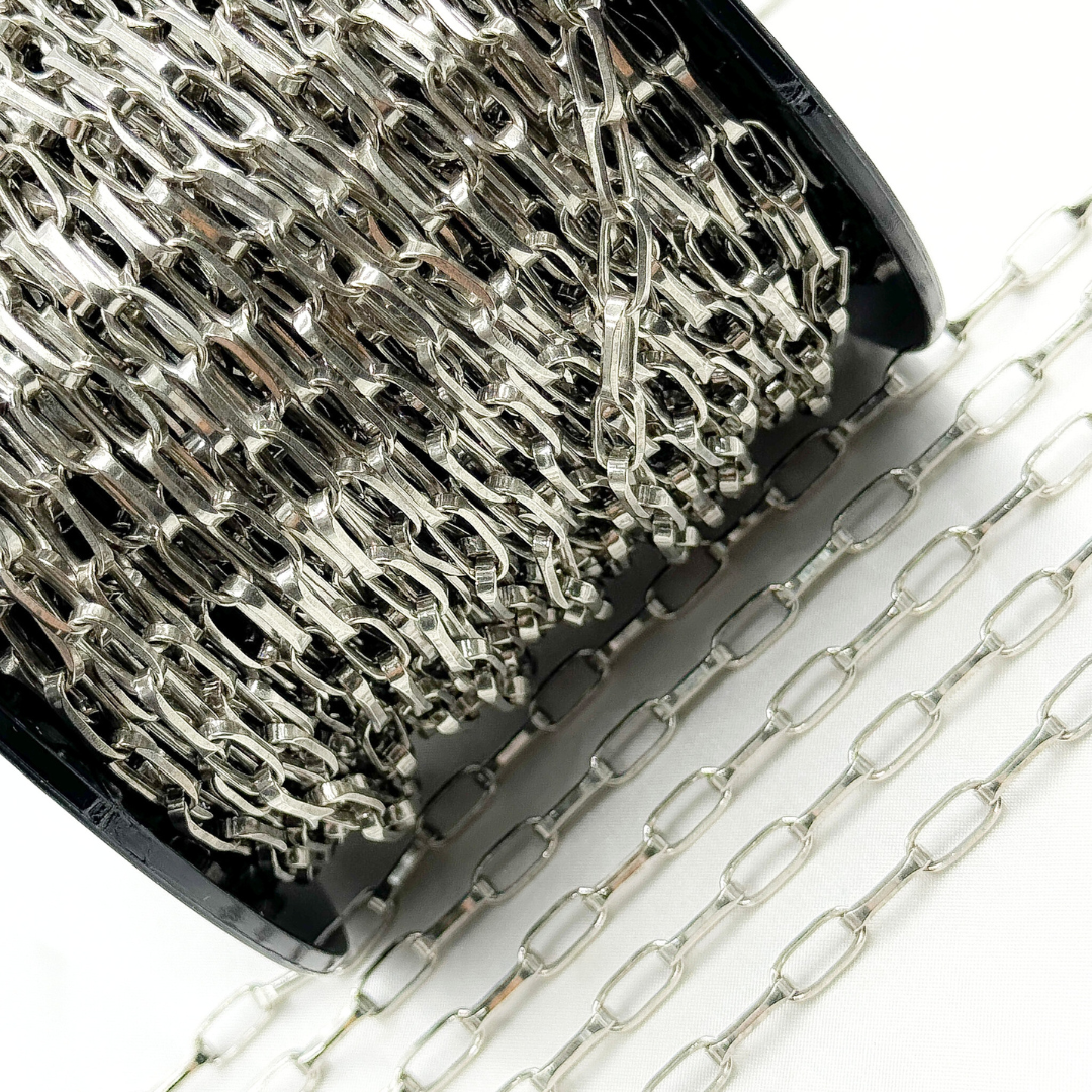 Sterling Silver Diamond Cut Paperclip Chains