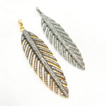 Load image into Gallery viewer, DP081. Diamond & Sterling Silver Leaf Pendant