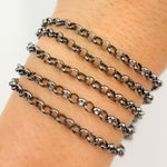 Load image into Gallery viewer, Sterling Silver Black Rhodium Rolo Chain