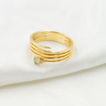 Load image into Gallery viewer, 14K Solid Gold Diamond Spiral Ring.