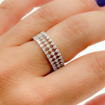 Load image into Gallery viewer, 14k Solid Gold Diamond Band Ring.