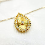 Load image into Gallery viewer, NT404140. 14K Solid Gold Drop Shape Diamond Necklace