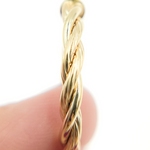 Load image into Gallery viewer, GER99. 14K Gold Twisted Hoop Earrings