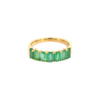 Load image into Gallery viewer, 14K Solid Gold Emerald Band Ring.