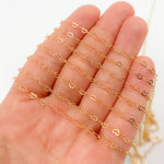 Load image into Gallery viewer, 14K Yellow Solid Gold Flat Heart Link Chain