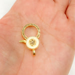 Load image into Gallery viewer, Diamond Sterling Silver Round Enamel Trigger Clasp