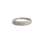 Load image into Gallery viewer, 14k Solid White Gold Half Eternity Diamond Ring.