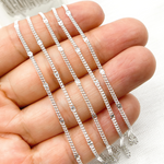 Load image into Gallery viewer, 69S3SS. 925 Sterling Silver Satellite Curb Link Chain