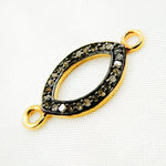 Load image into Gallery viewer, DC886. Diamond Sterling Silver Marquise Shape Connector
