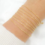 Load image into Gallery viewer, 14K Solid Gold Wheat Chain by the Foot