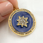 Load image into Gallery viewer, Shop Diamond Sterling Silver Round Star Enamel Pendant