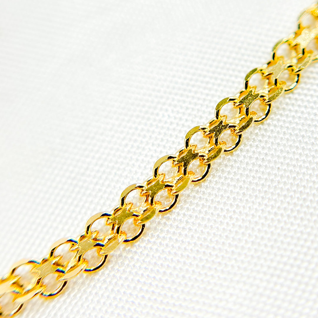 14K Solid Gold Bismark Link Chain