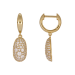 Load image into Gallery viewer, EFL54136. 14K Solid Yellow Gold Diamond Dangle Earrings