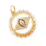 Load image into Gallery viewer, 14K Gold Evil Eye Pendants