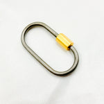 Load image into Gallery viewer, DC605M. Sterling Silver Matte Oval Screw Clasp
