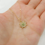 Load image into Gallery viewer, GDP373. 14K Solid Gold Star Charm with Diamonds and Gemstone