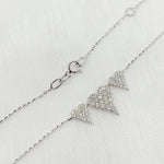 Load image into Gallery viewer, Gold 3 Hearts Dainty Tiny Necklace