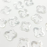 Load image into Gallery viewer, White Sterling Silver Brushed Flower Connector