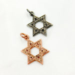 Load image into Gallery viewer, DC429. Diamond Silver Star of David Pendant