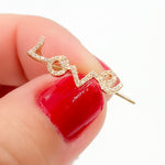 Load image into Gallery viewer, Shop 14K Solid Yellow Gold and Diamonds LOVE Dangle Earrings