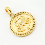Load image into Gallery viewer, Sterling Silver Round Cancer Zodiac Pendant
