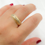 Load image into Gallery viewer, 14k Solid Gold Diamond and Emerald Band Ring.