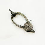 Load image into Gallery viewer, DC647. Diamond & Sterling Silver Oval Trigger Clasp