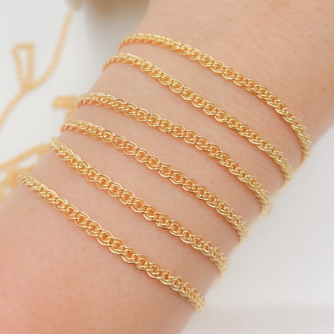 14k Gold Filled Double Curb Chain