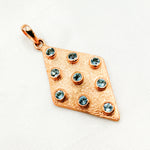 Load image into Gallery viewer, DSP077. Sterling Silver Rhombus Pendant with Gemstone