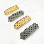 Load image into Gallery viewer, DC165. Diamond & Sterling Silver Rectangle Connector with Gemstone