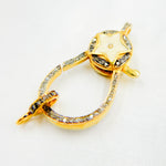 Load image into Gallery viewer, Silver Pear Shape Star Enamel Trigger Clasp