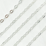 Load image into Gallery viewer, Sterling Silver Flat Rhomb Link Chains
