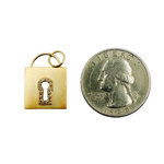 Load image into Gallery viewer, GDP68. 14K Solid Gold with Diamonds Lock Shape Charm