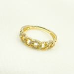 Load image into Gallery viewer, 14K Solid Gold Chain Diamond Ring. RAC01182
