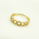 Load image into Gallery viewer, 14K Solid Gold Chain Diamond Ring.