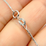 Load image into Gallery viewer, 14K Solid White Gold Wheat Chain