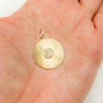 Load image into Gallery viewer, Gold Diamond Circle Charm