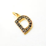 Load image into Gallery viewer, DC538. Diamond Sterling Silver Letter "D" Charm