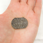 Load image into Gallery viewer, Buy Now Diamond Sterling Silver Oval Pendant