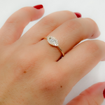 Load image into Gallery viewer, 14k Solid Gold Diamond Eye Ring.